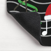 Kerst Muzieknoten Santa Hat Treble Clef Muismat (Hoek)