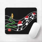 Kerst Muzieknoten Santa Hat Treble Clef Muismat (Met muis)