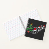Kerst Muzieknoten Santa Hat Treble Clef Notitieboek (Binnen)