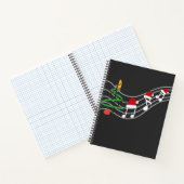 Kerst Muzieknoten Santa Hat Treble Clef Notitieboek (Binnen)