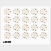 Kerst Muzieknoten Viool Elegant Ronde Sticker (Vel)