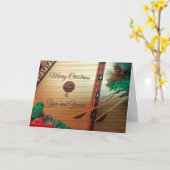 Kerst Muzikale Wenskaart Kaart (Gele Bloem)