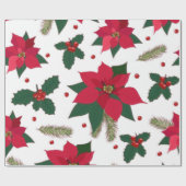 Kerst naadloos met Poinsettia Gift Bag Cadeaupapier (Vlak)