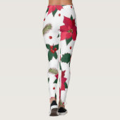 Kerst naadloos met Poinsettia Leggings (Achterkant)