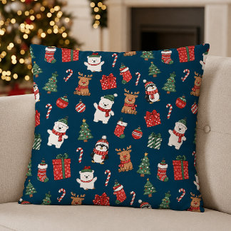 Kerst Naadloos Patroon Kussen