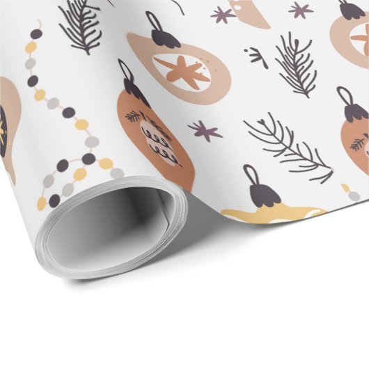 Kerst Naadloos Vreugdevol Patroon Vakantie Gift Cadeaupapier (Rol Hoek)