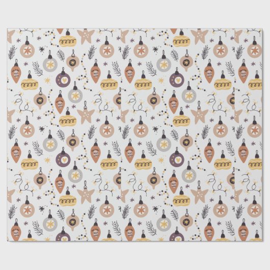 Kerst Naadloos Vreugdevol Patroon Vakantie Gift Cadeaupapier (Vlak)