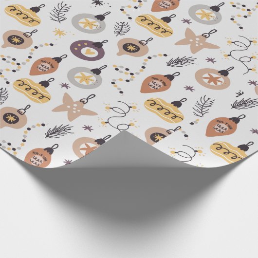 Kerst Naadloos Vreugdevol Patroon Vakantie Gift Cadeaupapier (Hoek)