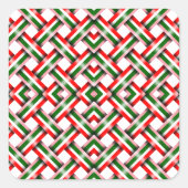 Kerst naadloze patroon achtergrond vierkante sticker (Voorkant)