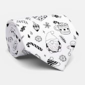 Kerst naadloze patroon schets stropdas (Opgerold)