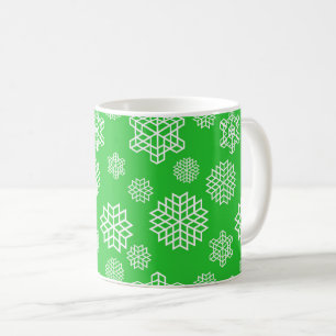 Kerst Naadloze Sneeuwvlokken Koffiemok