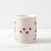Kerst naam muis roze warme chocolade mok (Center)