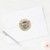 Kerst naam Tags! Ronde Sticker (Envelop)