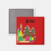 Kerst Naamkaartjes Magneet (Voorkant / Achterkant)