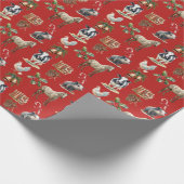 "Kerst naar beneden bij de schuur" Custom Color Cadeaupapier (Hoek)