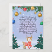 Kerst Nacht Diner Feest Kaart (Achterkant)