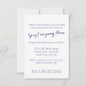 Kerst nacht hemel sterren feest uitnodiging paarse (Achterkant)