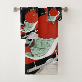 Kerst nachtmerrie Badkamer Handdoek Set of single
