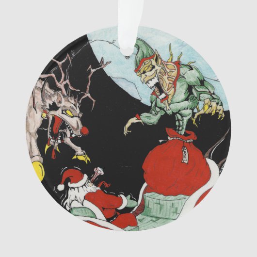 Kerst nachtmerrie cirkel boom Ornament (voorkant)