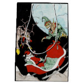 Kerst nachtmerrie Custom Gift Bag Medium Cadeauzakje (Achterkant)