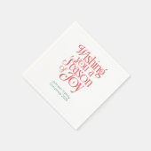 Kerst Napkins met Naam Servet (Hoek)
