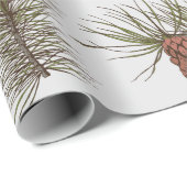 Kerst Natuur Thema dennenappels en takken Cadeaupapier (Rol Hoek)