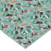 Kerst Naughty katten en kousen gepersonaliseerd Tafelkleed (Gekanteld)