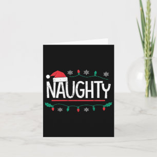 Kerst Naughty Nice bijpassende grappige kerstpaar Kaart