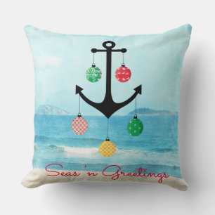 Kerst Nautical Pillow met Anchor Kussen