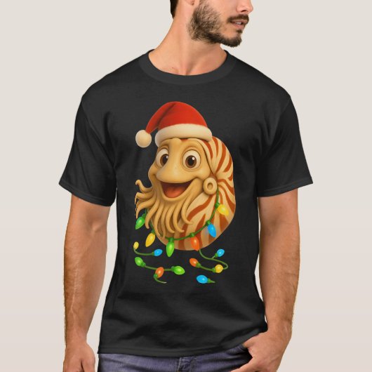 Kerst Nautilus Vis T-shirt (Voorkant)