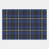 Kerst Navy Blue Buffalo Plaid Inpakpapier Vel (Voorkant 2)