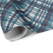 Kerst Navy Plaid Klassieke vakantie Eenvoudig Cadeaupapier (Rol Hoek)