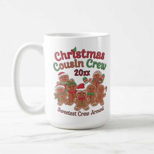 Kerst neef bemanning peperkoek jaar koffiemok (Links)