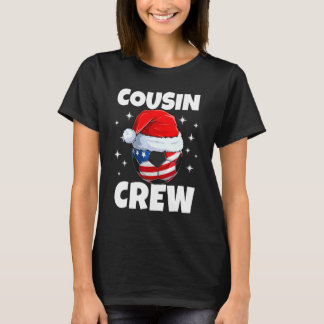 Kerst Neef Bemanning Voetbal Usa Pyjama Familie T-shirt