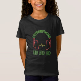 Kerst Neon Hoofdtelefoon Meisjes T-shirts