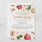 Kerst Neutraal Waterverf Favoriete Dingen Feest Kaart (Voorkant)