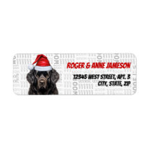 Kerst Newfoundland Santa Dog Retouradres
