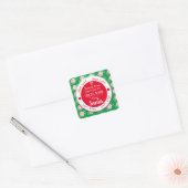 Kerst Nice Lijst Noordpool Aangepaste naam Vierkante Sticker (Envelop)