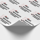 Kerst Nice Ondeugend Onvoldoende Bewijs Cadeaupapier (Hoek)