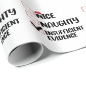 Kerst Nice Ondeugend Onvoldoende Bewijs Cadeaupapier (Rol Hoek)