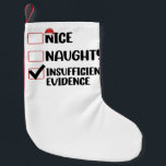 Kerst Nice Ondeugend Onvoldoende Bewijs Kleine Kerstsok<br><div class="desc">Kerst Nice Ondeugend Onvoldoende Bewijs</div>