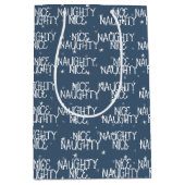 Kerst NICE ONDEUGEND Tekst op Sterren Medium Cadeauzakje (Voorkant)