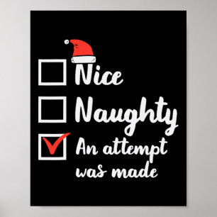 Kerst Nice ondeugende poging werd gemaakt Xmas Man Poster
