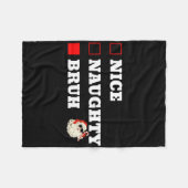 Kerst Nice Stout Oom Funny Kerstlijst Fleece Deken (Voorkant (Horizontaal))