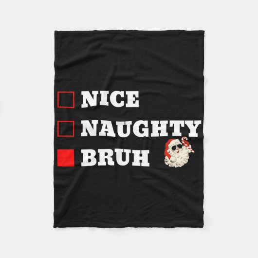 Kerst Nice Stout Oom Funny Kerstlijst Fleece Deken (Voorkant)