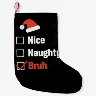 Kerst Nice Stoutige Broer Grappige Kerstlijst Kleine Kerstsok