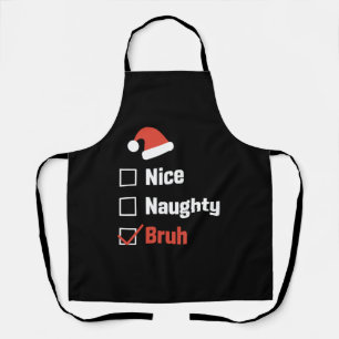 Kerst Nice Stoutige Broer Grappige Kerstlijst Schort
