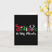 Kerst nicu verpleegster geloven in kleine wonderen kaart (Gele Bloem)