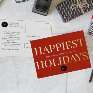 KERST Niet-Foto Zakelijk Bedrijfslogo Folie Feestdagen Briefkaart
