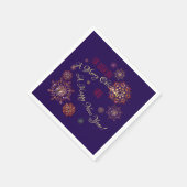 Kerst-nieuw jaar- kleurrijke en heldere sneeuwvlok servet (Hoek)